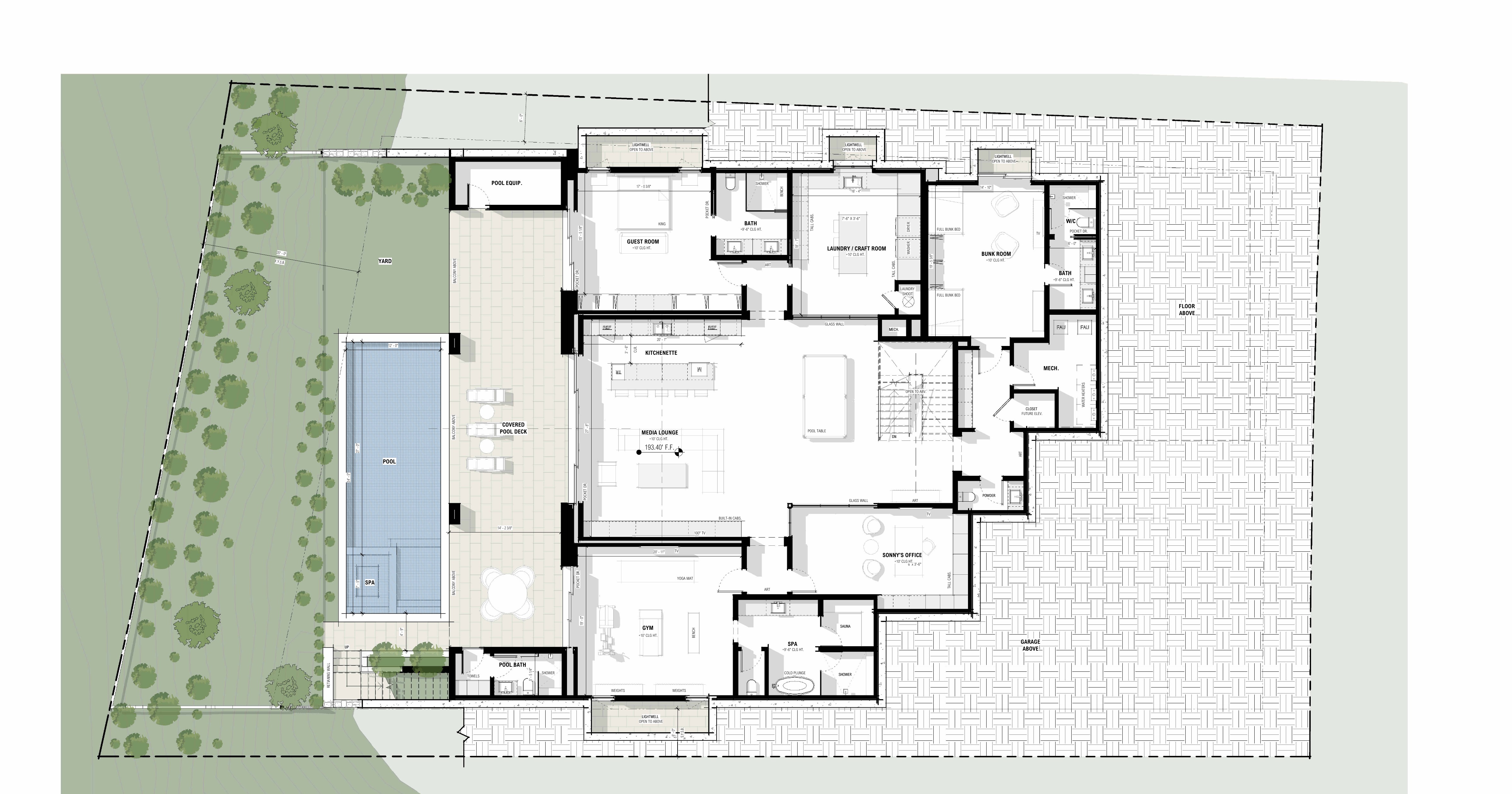 Basement floor plan — 3001 Harbor View Drive
