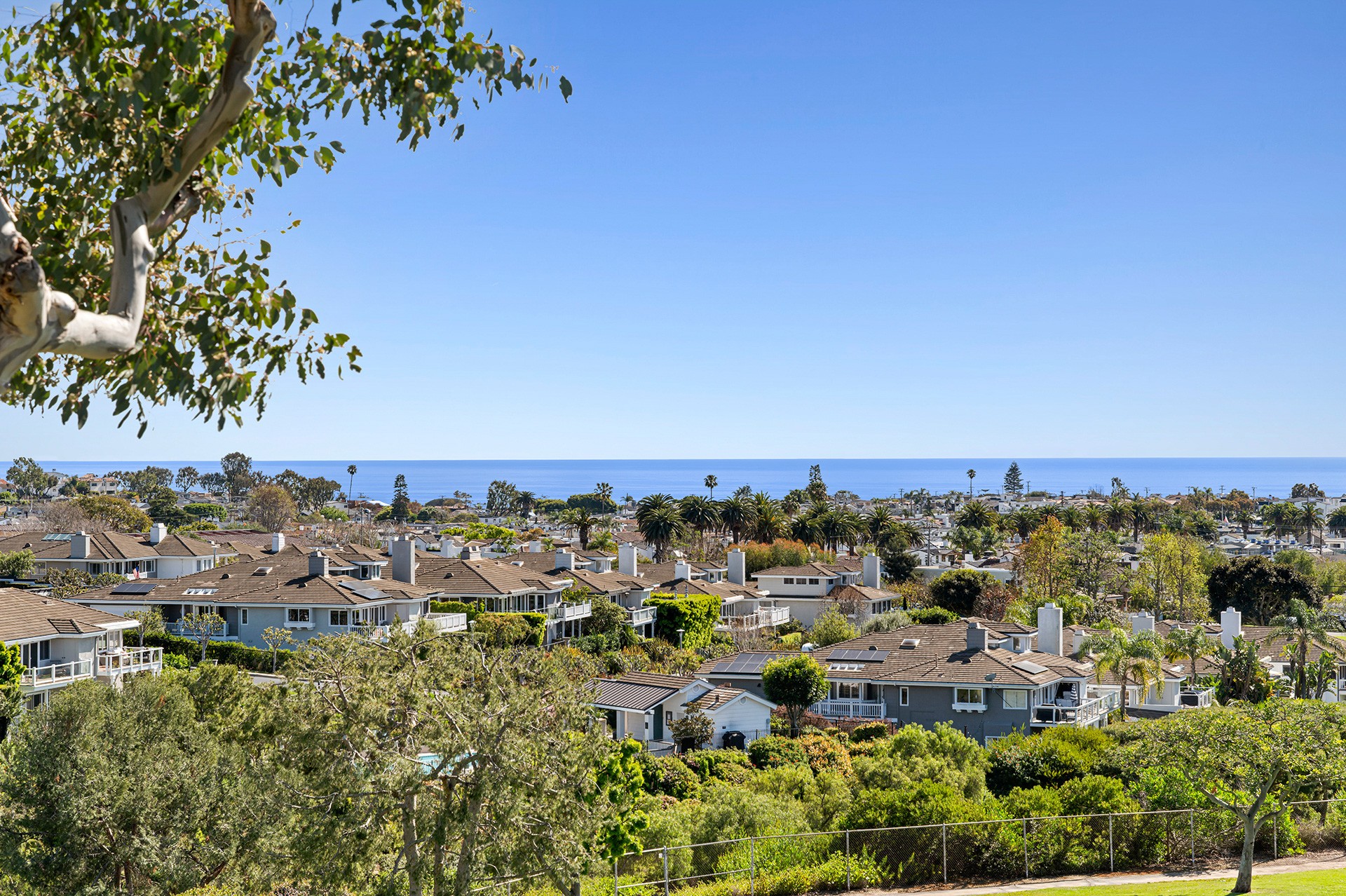 Sweeping coastal view down the Orange County coastline